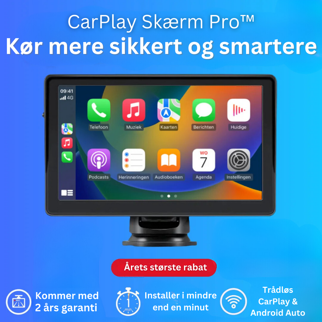 Apple & Android CarPlay Screen™ | Billig og nem CarPlay i din gamle bil